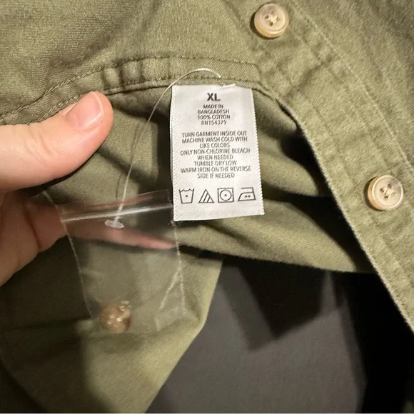 NWT Aeropostale Cropped Olive Green Utility Jacket Shirt 100% cotton - Picture 4 of 7